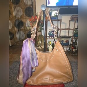 Tan Hobo Shoulder Bag By Chala